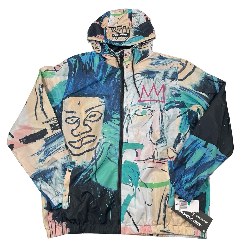2024 Members Only x Jean-Michel Basquiat Size L Hoodie Jacket (Retail $75)
